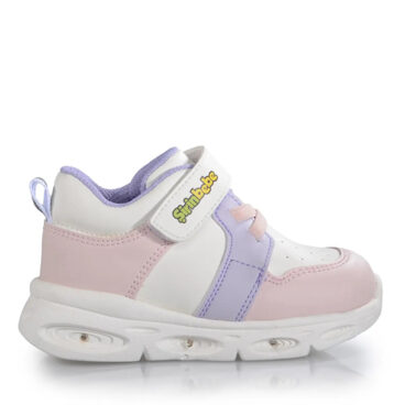 Şiringenç Bebe Işıklı Aynalı Pudra Lila Cilt Spor Ayakkabı