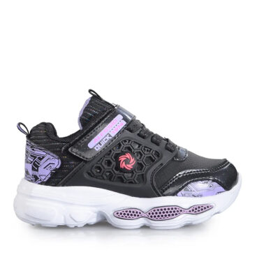 Alessio Patik 0019 Siyah Lila Cilt Spor Ayakkabı