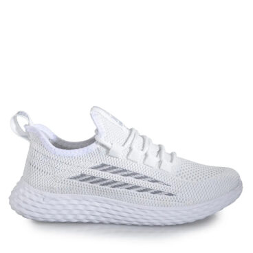 Awidox Garson 0130 Beyaz Gümüş Triko Spor Ayakkabı