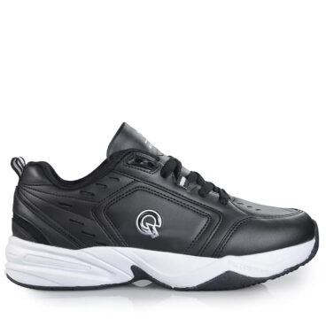 Bestof Merdane 2041 Siyah Beyaz Cilt Spor Ayakkabı