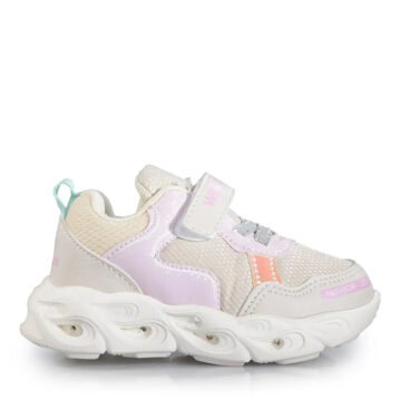 Wisco Bebe 0018 Işıklı Bej Lila Cilt Spor Ayakkabı