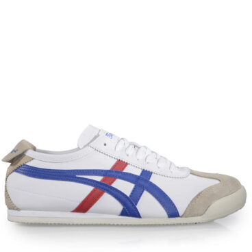 E-Tayger Merdane 3233 Beyaz Mavi Kırmızı Deri Spor Ayakkabı