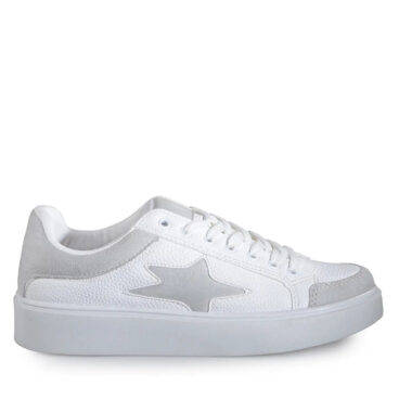 Flet Zenne 0353 Beyaz Cilt Spor Ayakkabı