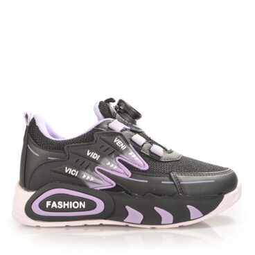 Prokids Filet 5004 Mekanizmalı Siyah Lila Anorak Spor Ayakkabı