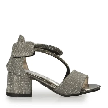 Verlass Patik Cırtlı Simli Gümüş Sandalet