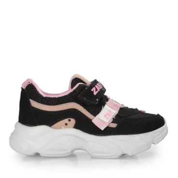Zaby Patik 6001 Siyah Pembe Anorak Spor Ayakkabı