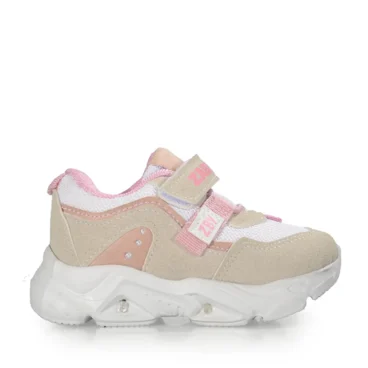 Zaby Bebe 6001 Gri Pembe Anorak Spor Ayakkabı (Işıklı)